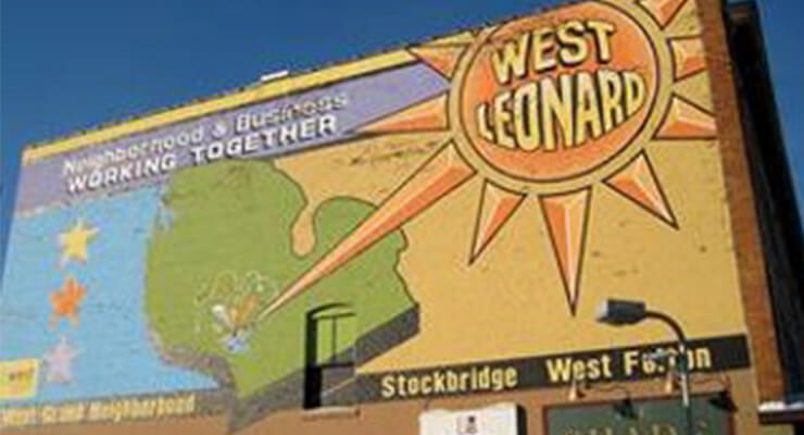 west leonard mural