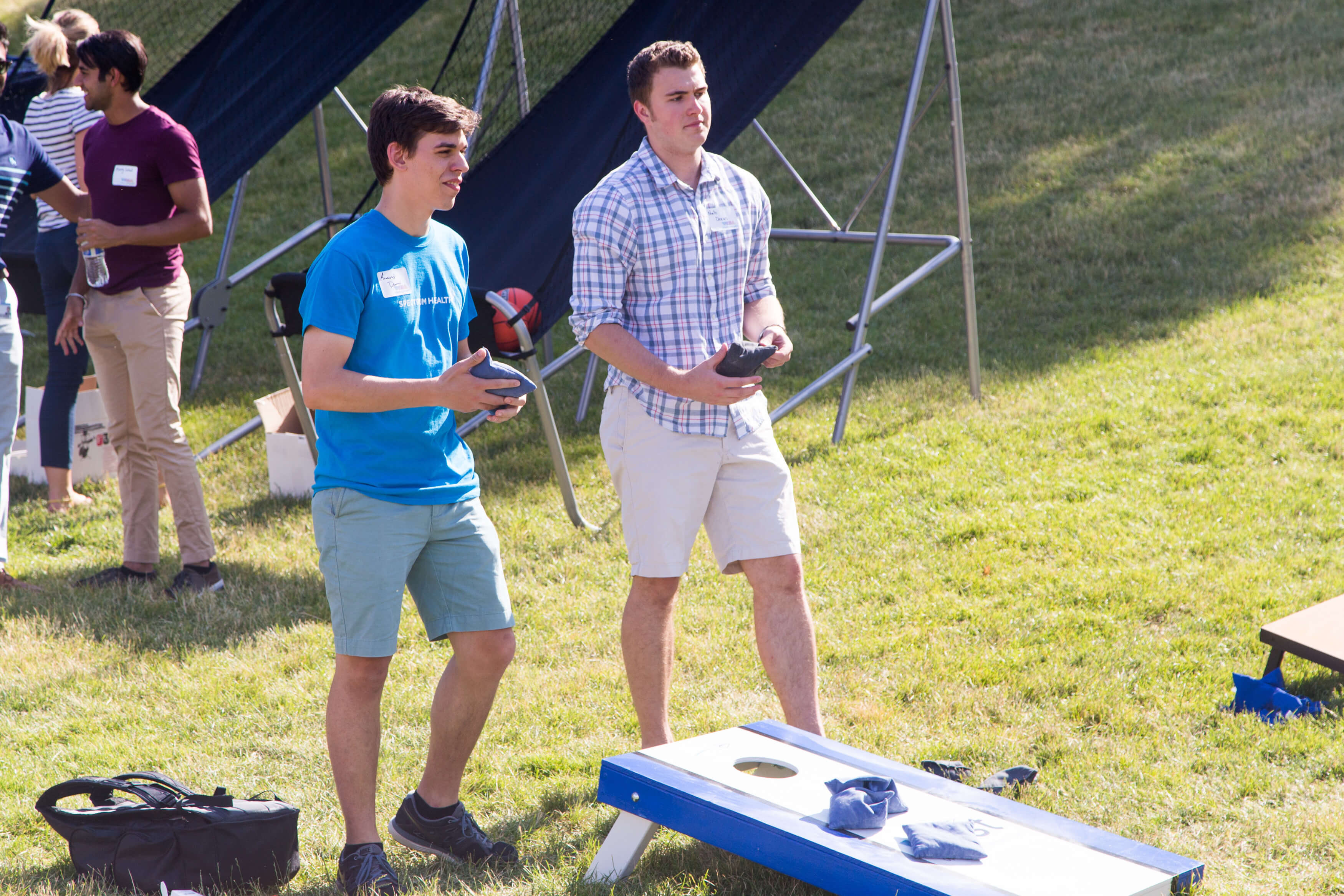 Intern Connect cornhole
