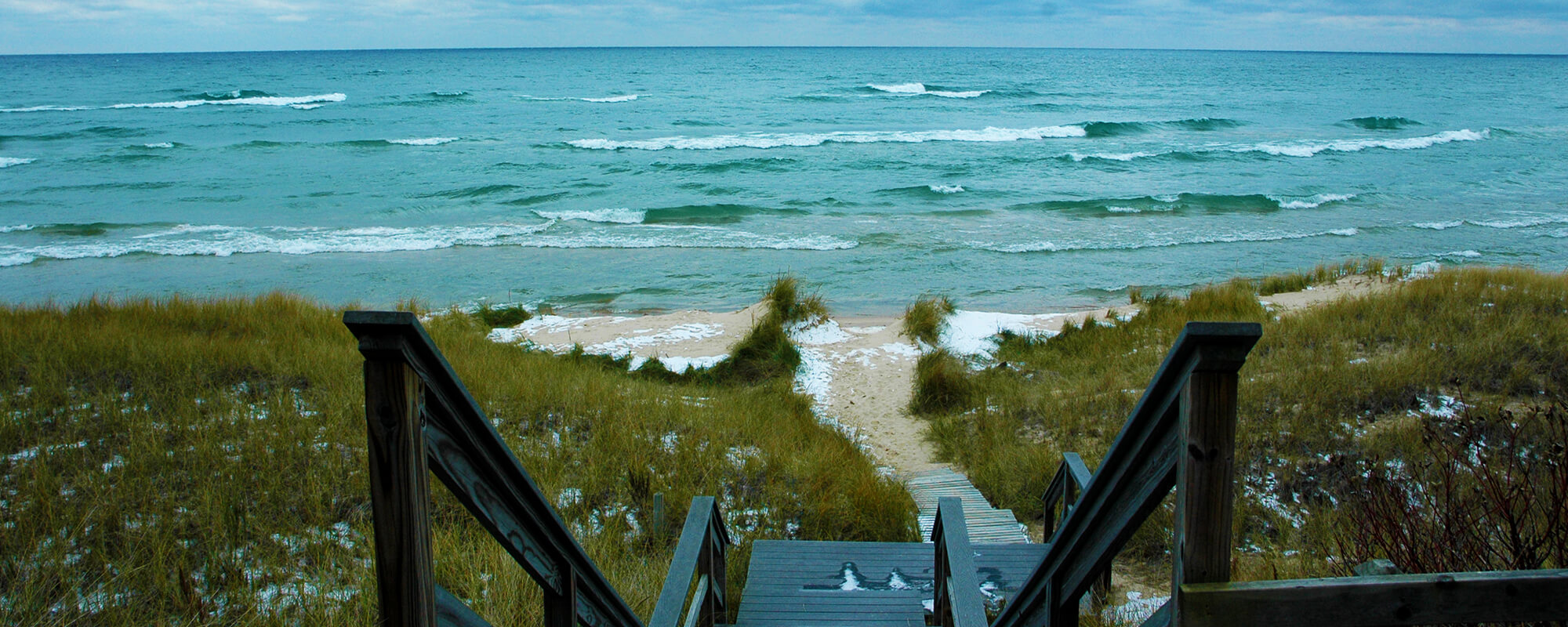 beach light snow